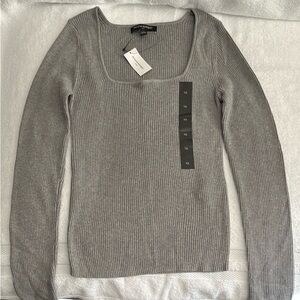 Gray Ribbed Sweater BANANA REPLUBLIC